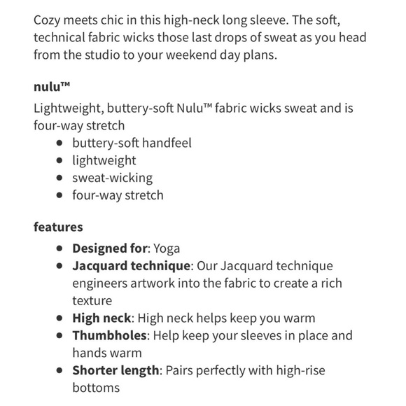 Lululemon Melodic Movement Long Sleeve Top Size 4 - Picture 7 of 15